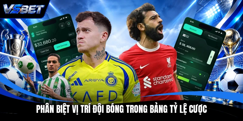 Phân biệt vị trí đội bóng trong bảng tỷ lệ cược